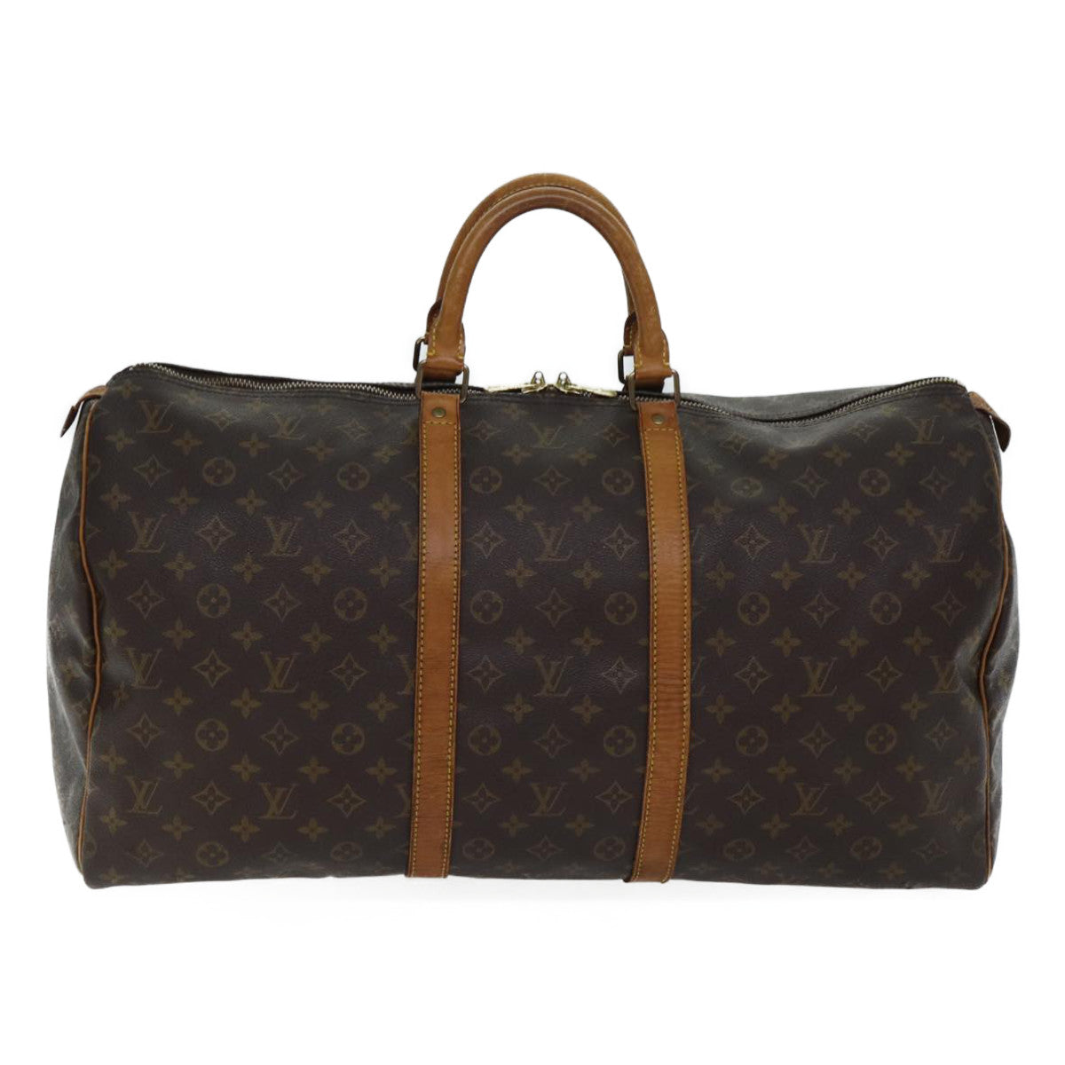 LOUIS VUITTON Monogram Keepall 55 Boston Bag M41424 LV 69921