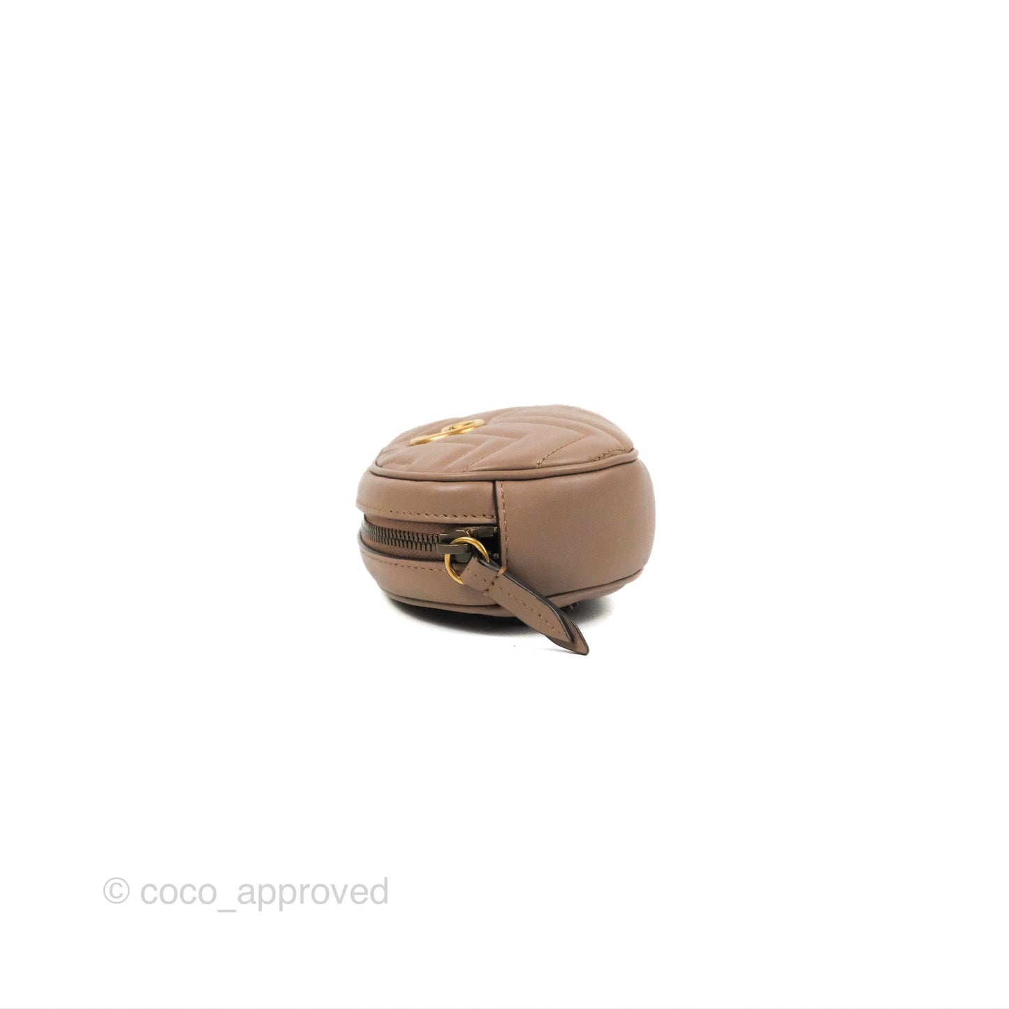 Gucci GG Marmont Matelassé Oval Belt Bag Dusty Pink