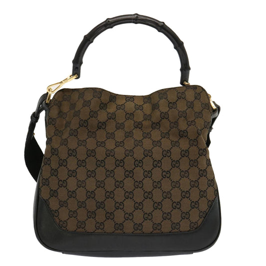 Luxury Gucci Trending 2025 Bamboo GG Canvas Shoulder Bag 2way Brown 001 4095  69948