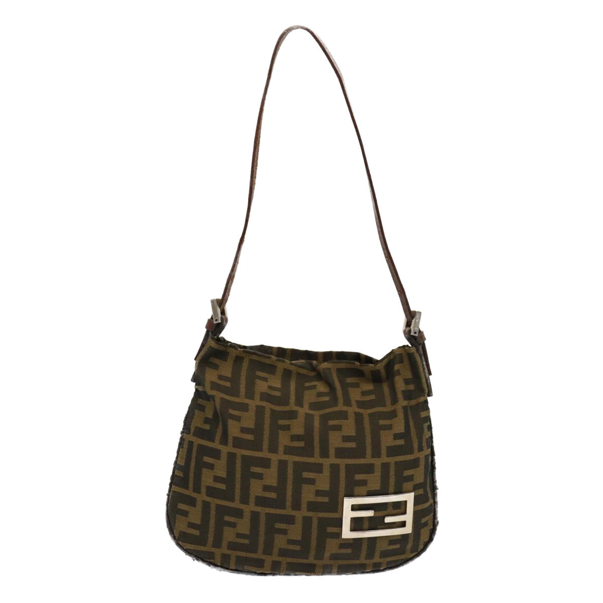 Luxury FendiZucca Canvas Accessory Pouch Brown Black69962