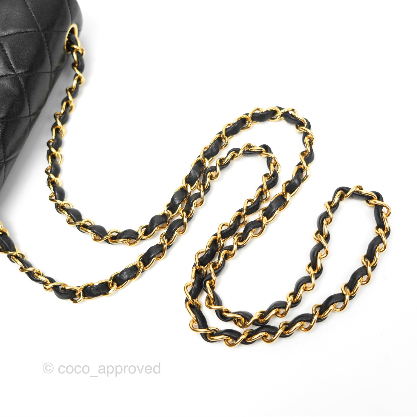 Chanel Vintage Mini Square Black Lambskin 24K Gold Hardware