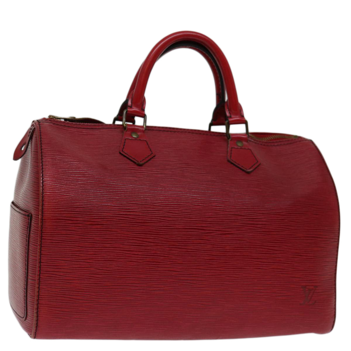 LOUIS VUITTON Epi Speedy 30 Hand Bag Castilian Red M43007 LV 69985