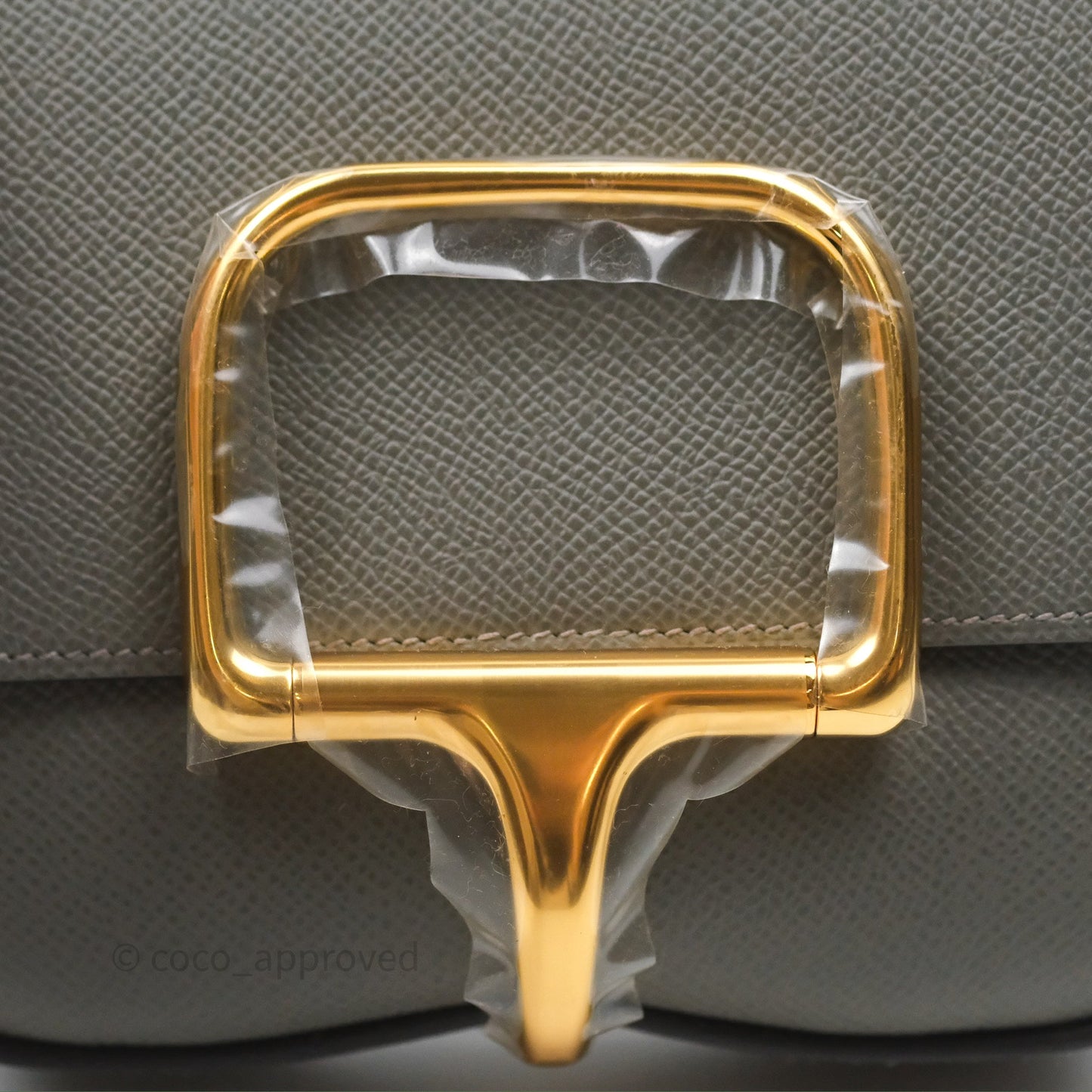 Hermès Della Cavalleria Mini Bag Gris Meyer 0L Epsom Gold Hardware