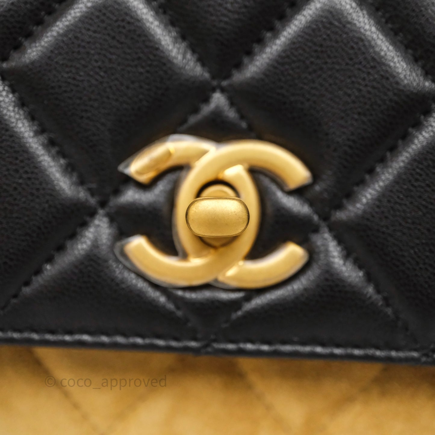 Chanel Mini Flap Bag Camel Suede/ Black Lambskin Gold Hardware