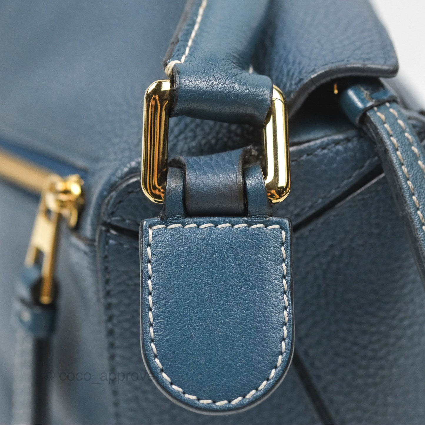 Loewe Small Puzzle Bag Navy Grained Calfskin