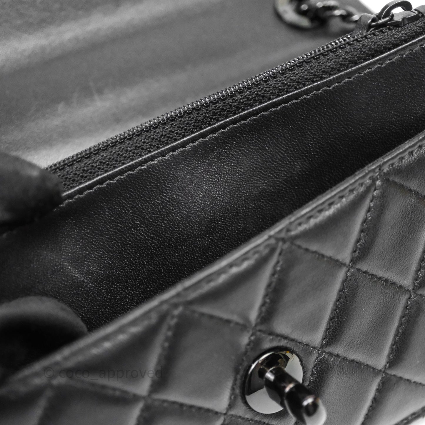Chanel Quilted Trendy CC WOC Wallet On Chain So Black Lambskin