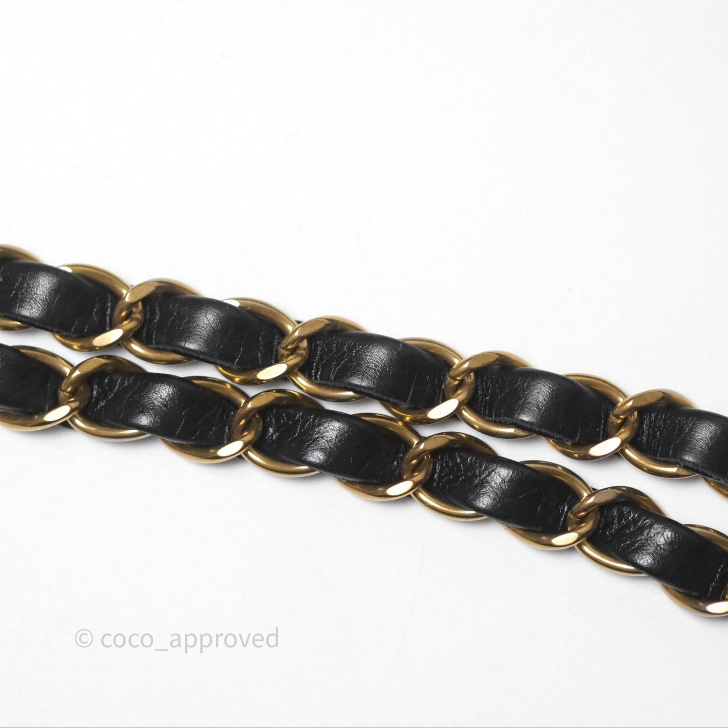 Chanel 22 Small Black Shiny Calfskin Aged Gold Hardware