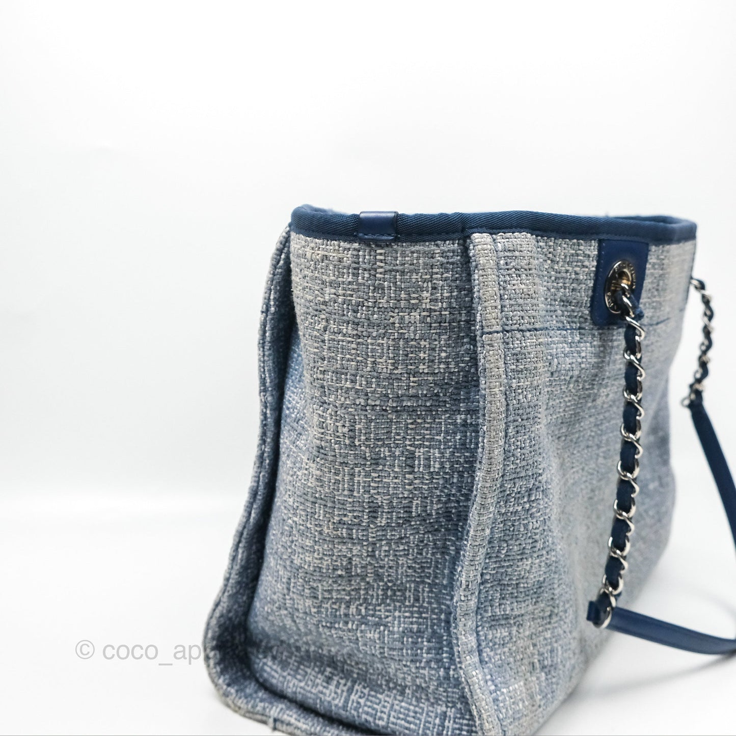 Chanel Medium Deauville Tote Blue Canvas