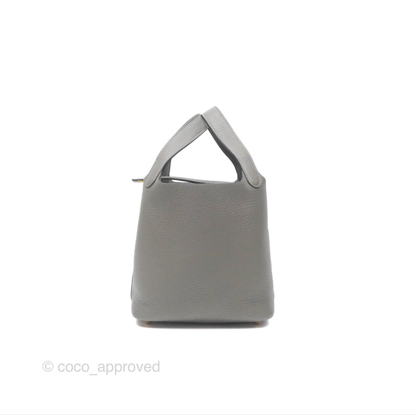 Hermès Picotin Lock 18 Gris Meyer 0L Clemence Gold Hardware