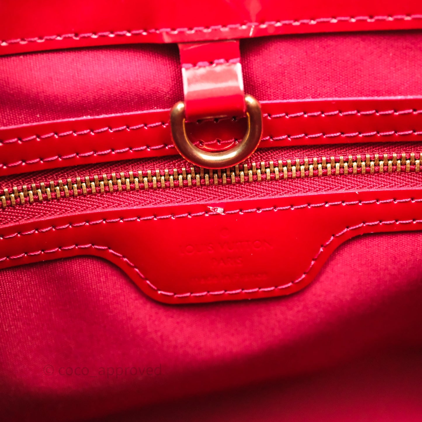 Louis Vuitton Vernis Wilshire Monogram Tote Bag Red