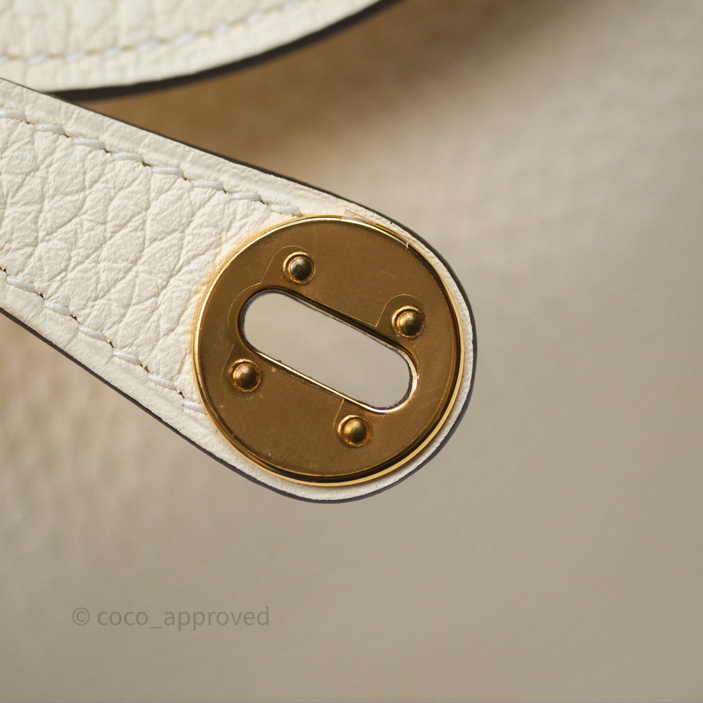 Hermès Mini Lindy 20 Nata I2 Clemence Gold Hardware