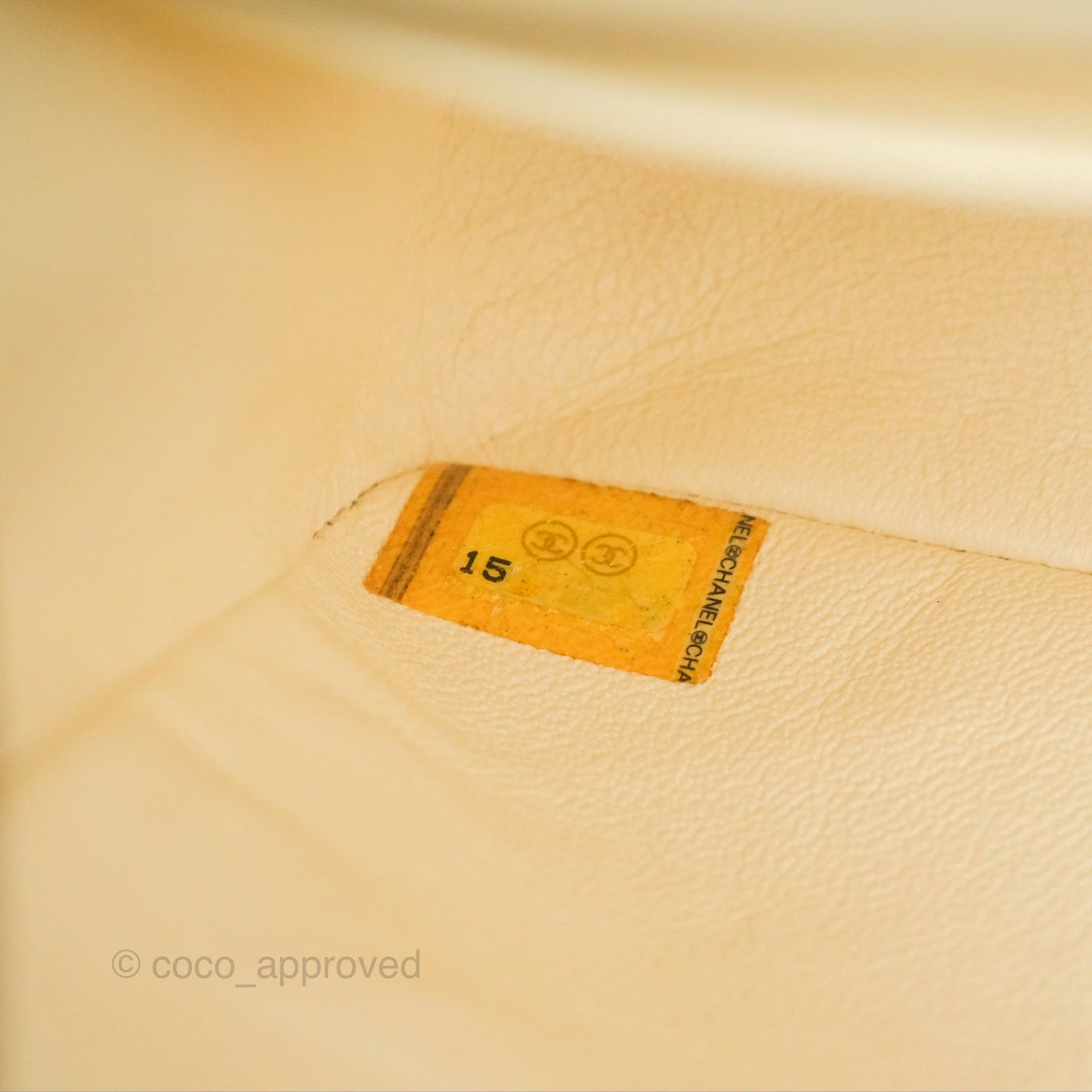 Chanel Medium Classic Flap Quilted Pale Yellow Lambskin Gold Hardware