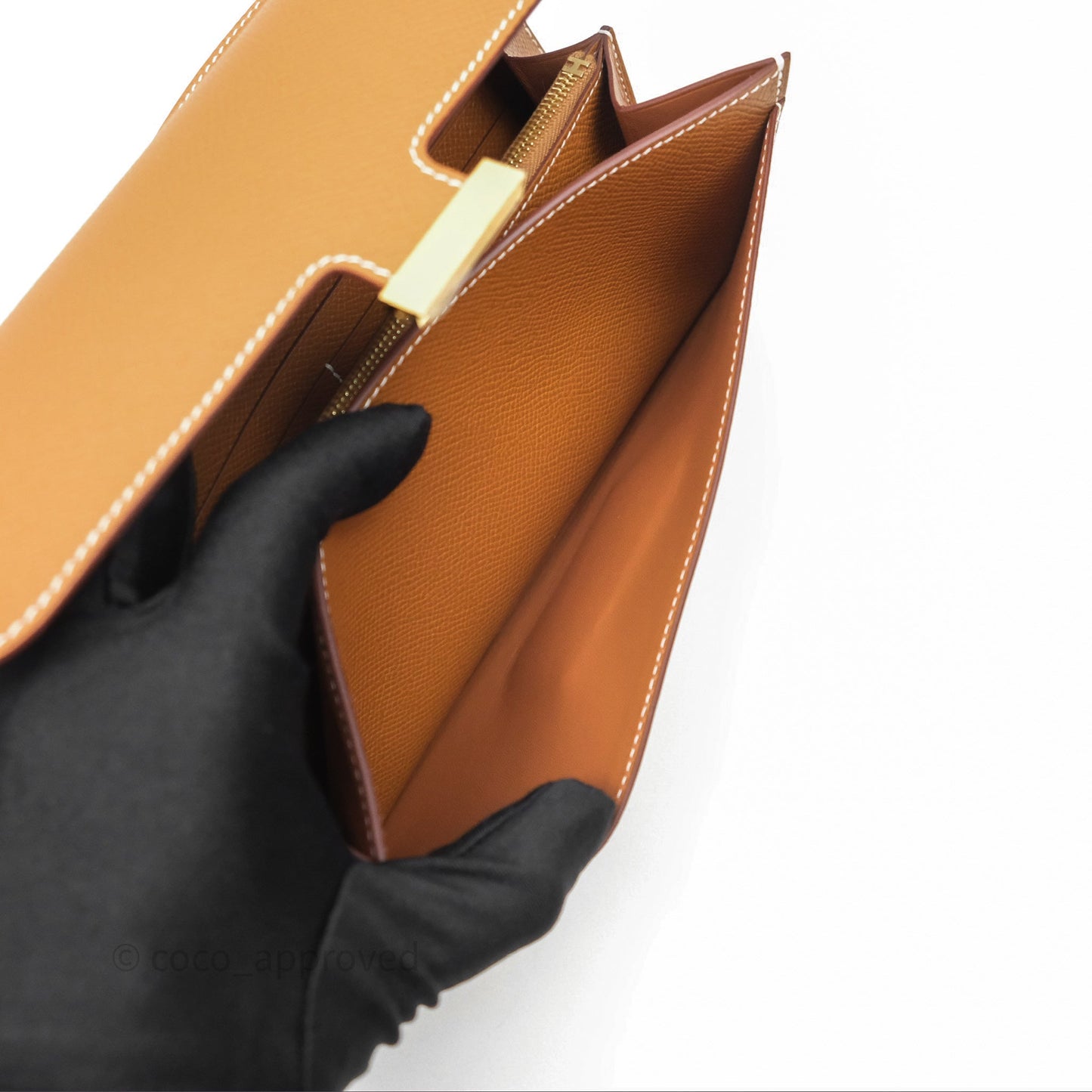 Hermès Constance Long To Go Wallet Gold Epsom Gold Hardware