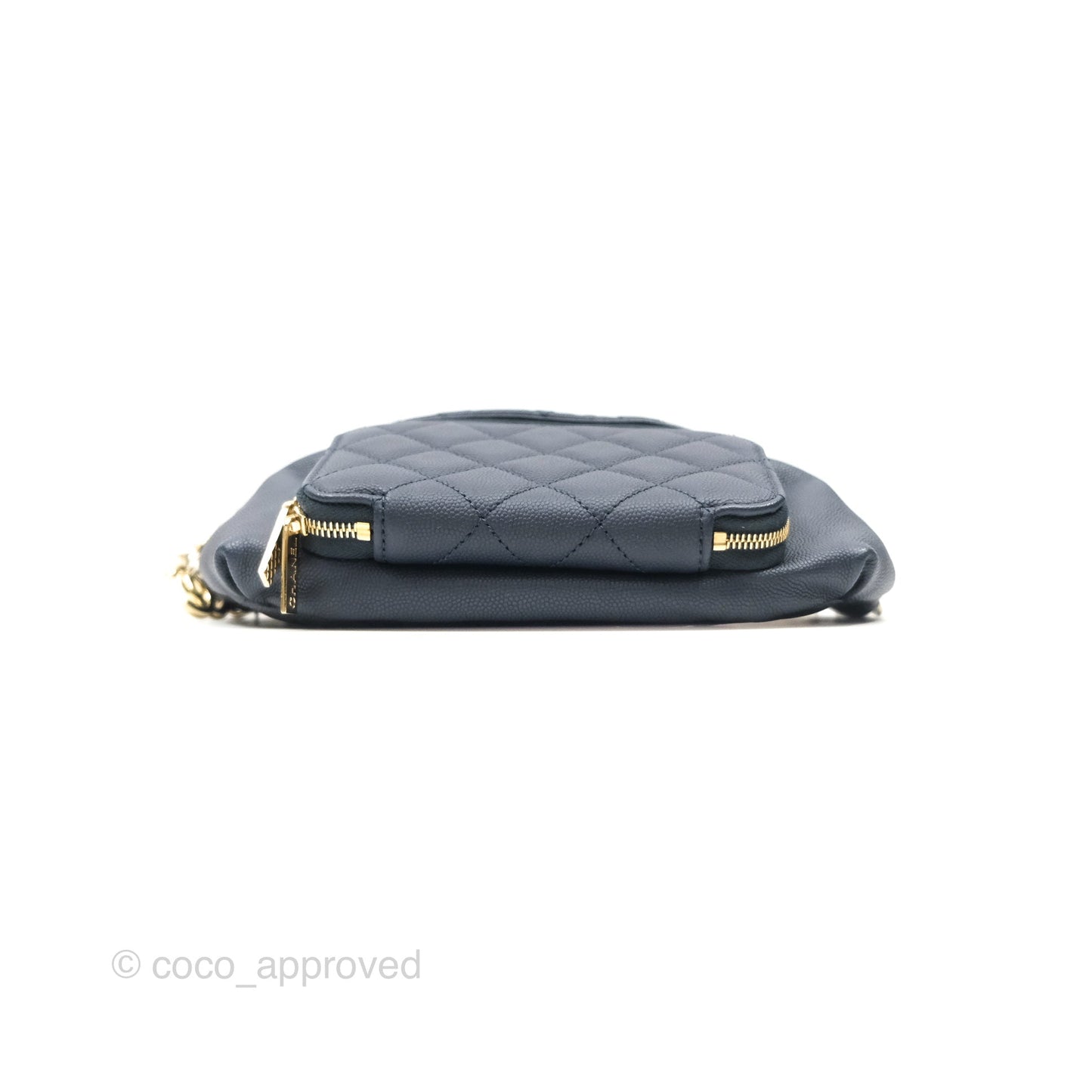 Chanel Business Affinity Waist Belt Bag Navy Caviar Gold Hardware