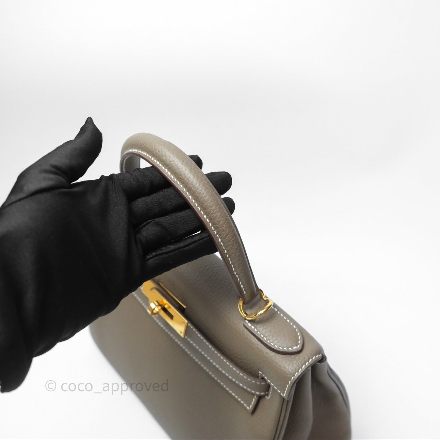 Hermès Kelly II 28 Retourne Etoupe 18 Clemence Gold Hardware