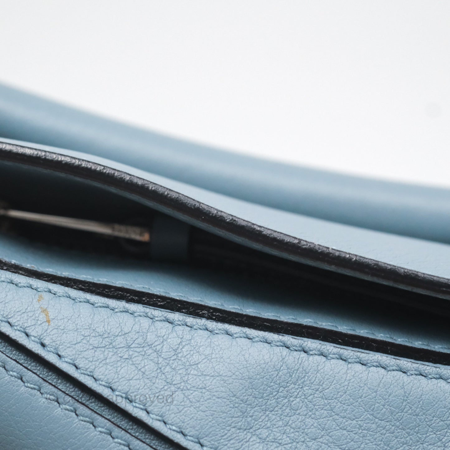Loewe Small Puzzle Bag Blue Calfskin Silver Hardware