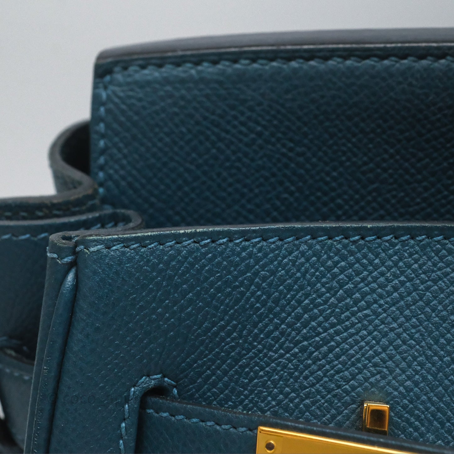 Hermès Birkin 30 Retourne Bleu de Prusse 7P Epsom Gold Hardware