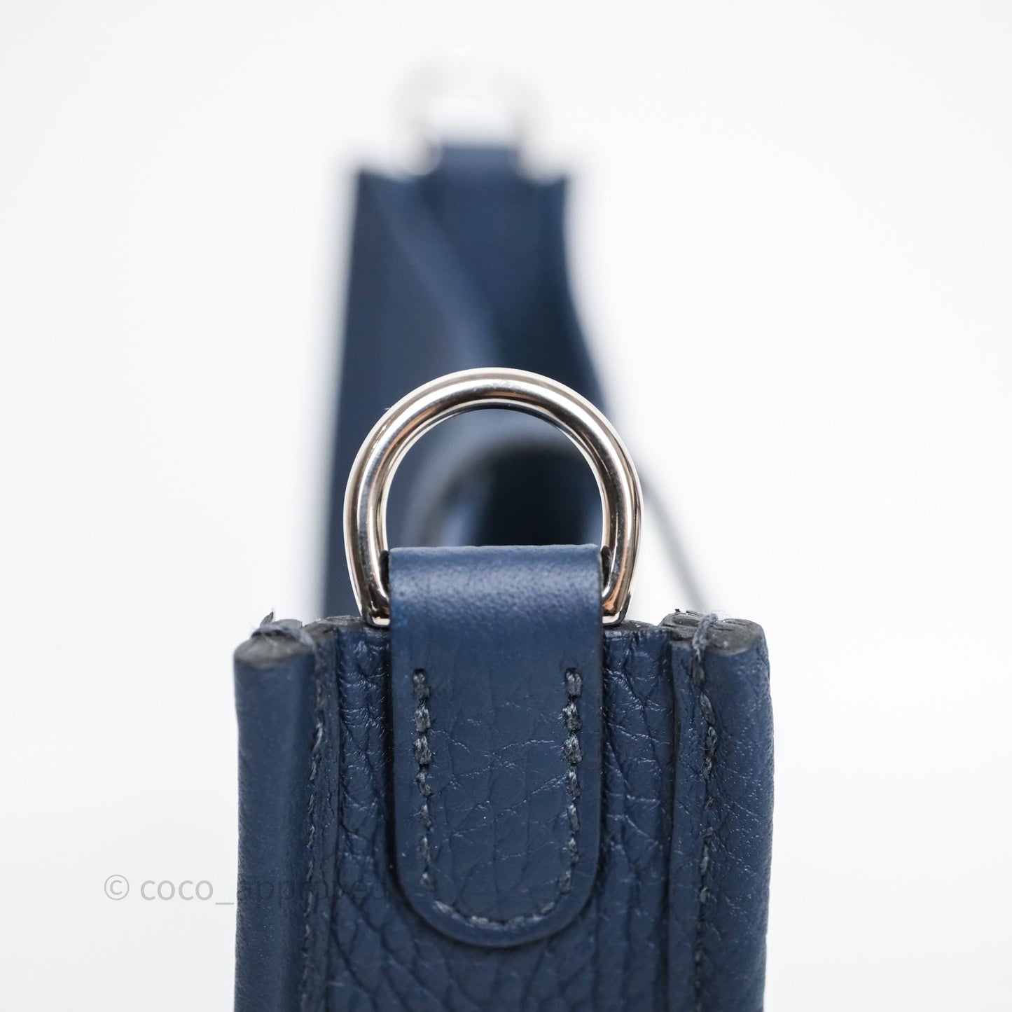 Hermès Mini Evelyne 16 7P Bleu de Prusse Clemence Palladium Hardware