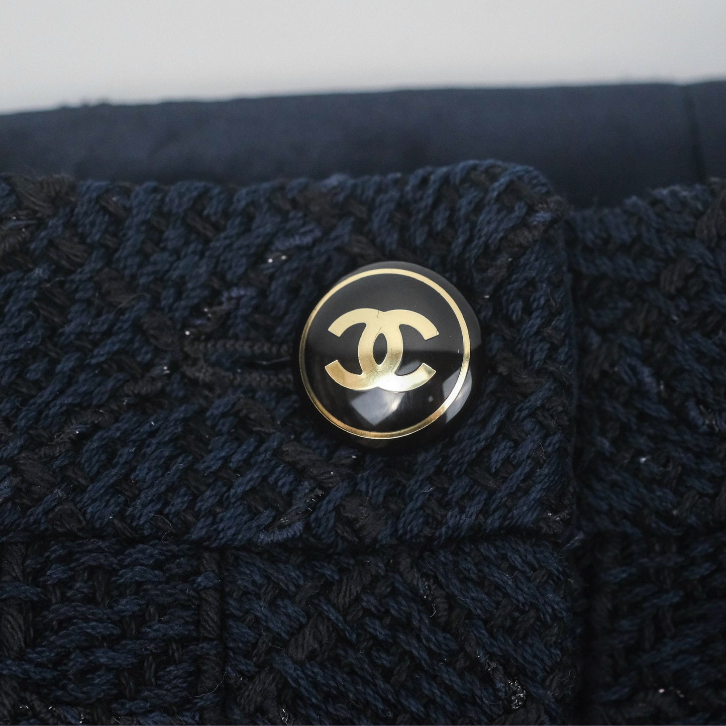 Chanel Tweed Skirt Navy Size 36