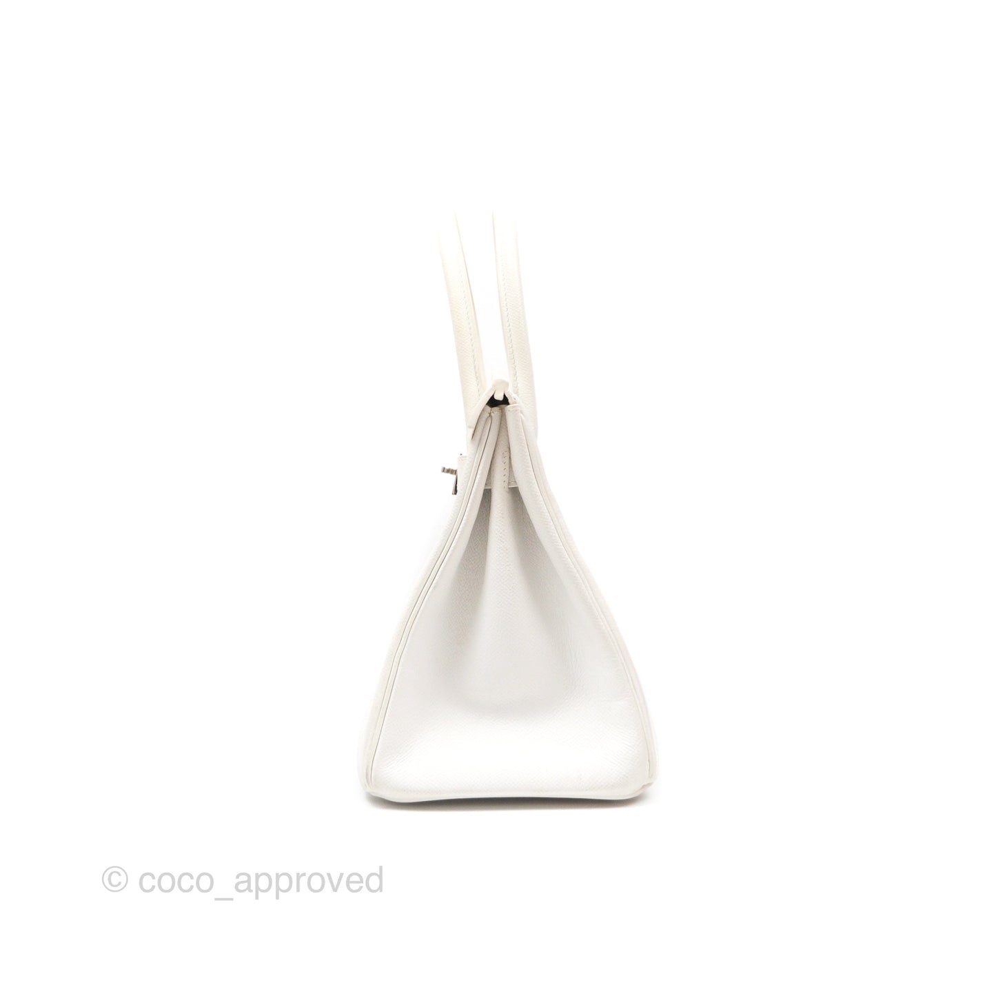 Hermès Birkin 30 Retourne White Epsom Palladium Hardware