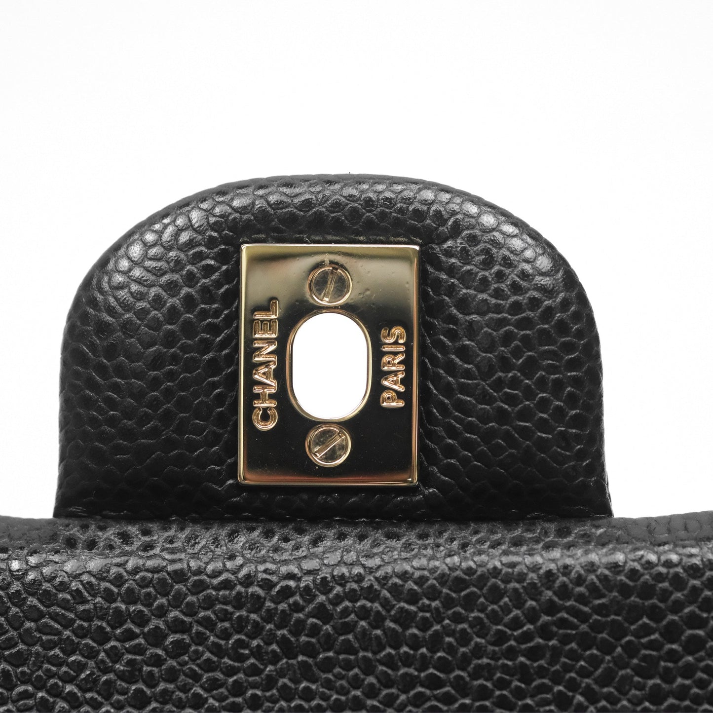 Chanel Quilted Mini Rectangular Black Caviar Gold Hardware