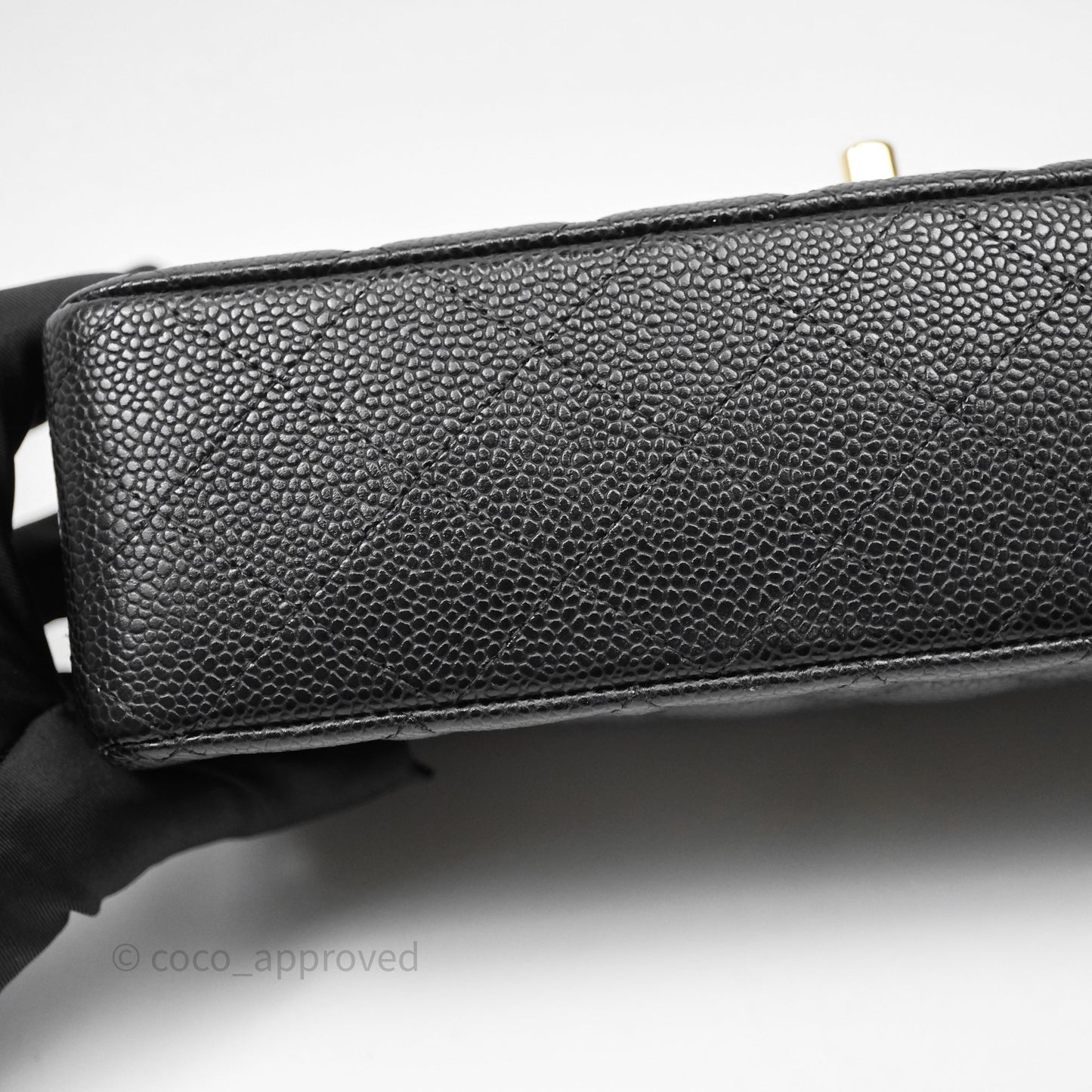 Chanel Classic Medium Flap Quilted Black Caviar Gold Hardware
