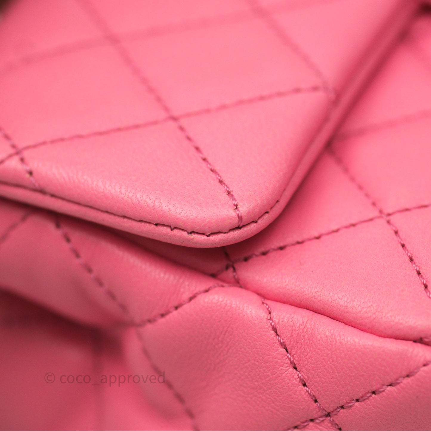 Chanel Mini Rectangular Pearl Crush Quilted Pink Lambskin Aged Gold Hardware