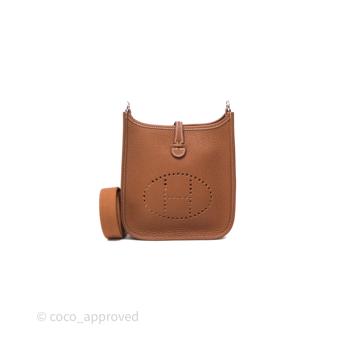 Hermès Mini Evelyne 16 Gold Clemence Gold Hardware