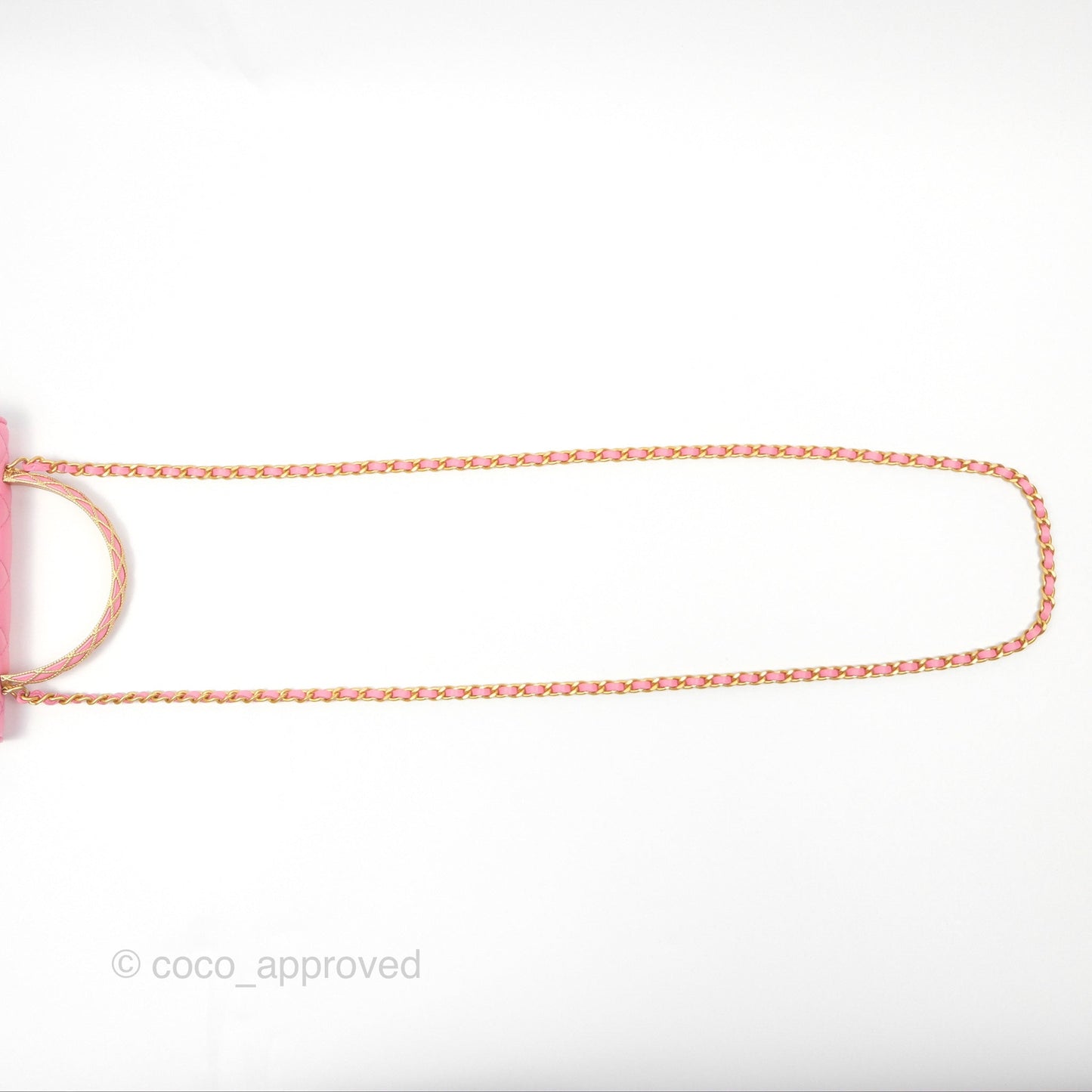 Chanel Top Handle Mini WOC Phone Holder with Chain Pink Lambskin