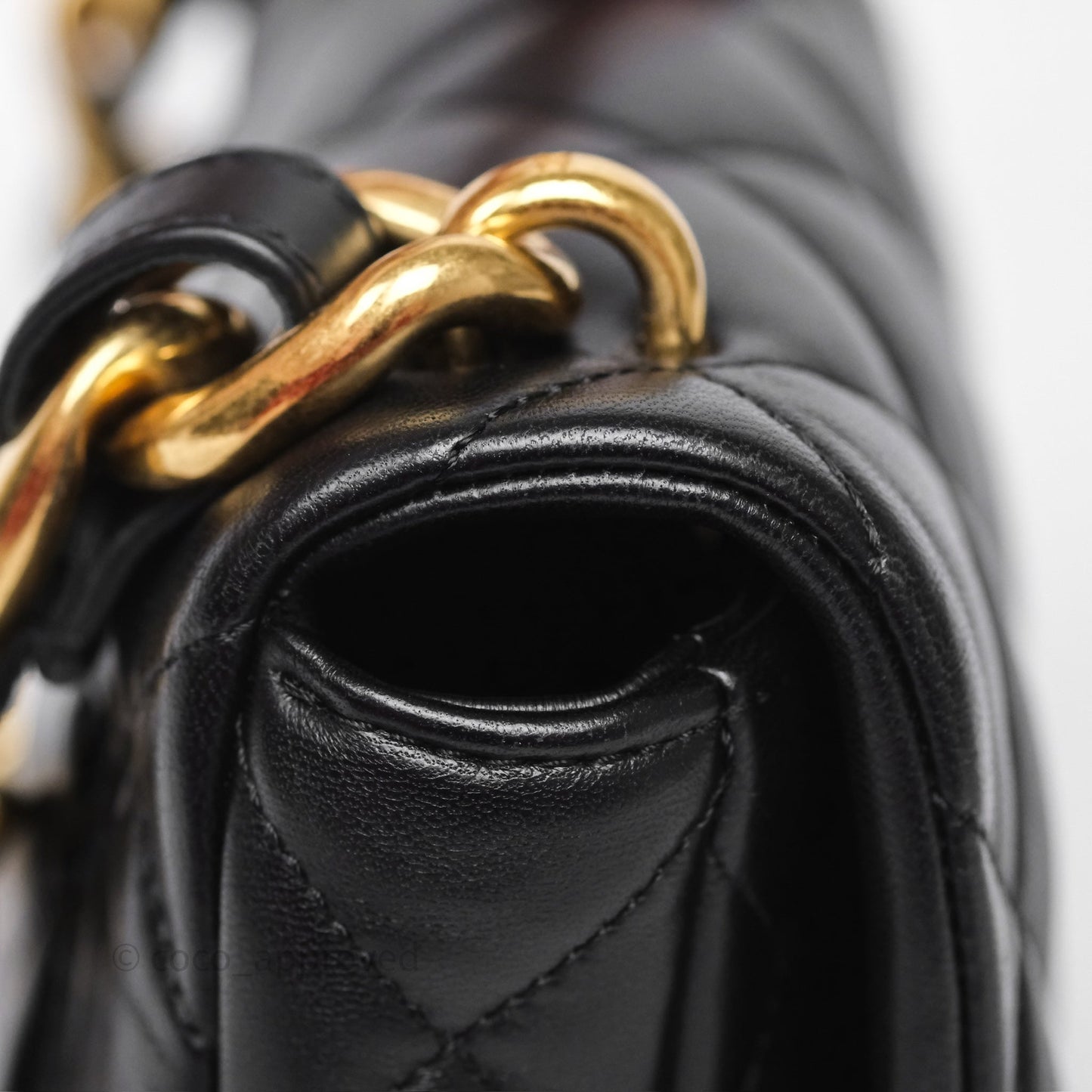 Chanel Small Funky Town Black Lambskin Aged Gold Hardware