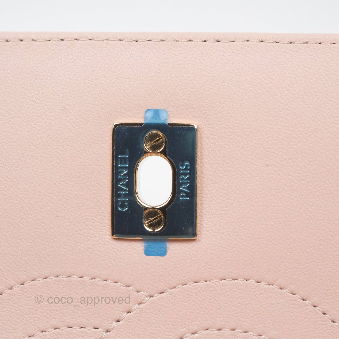 Chanel Flap Clutch With Chain Quilted Light Pink Lambskin Gold Hardware