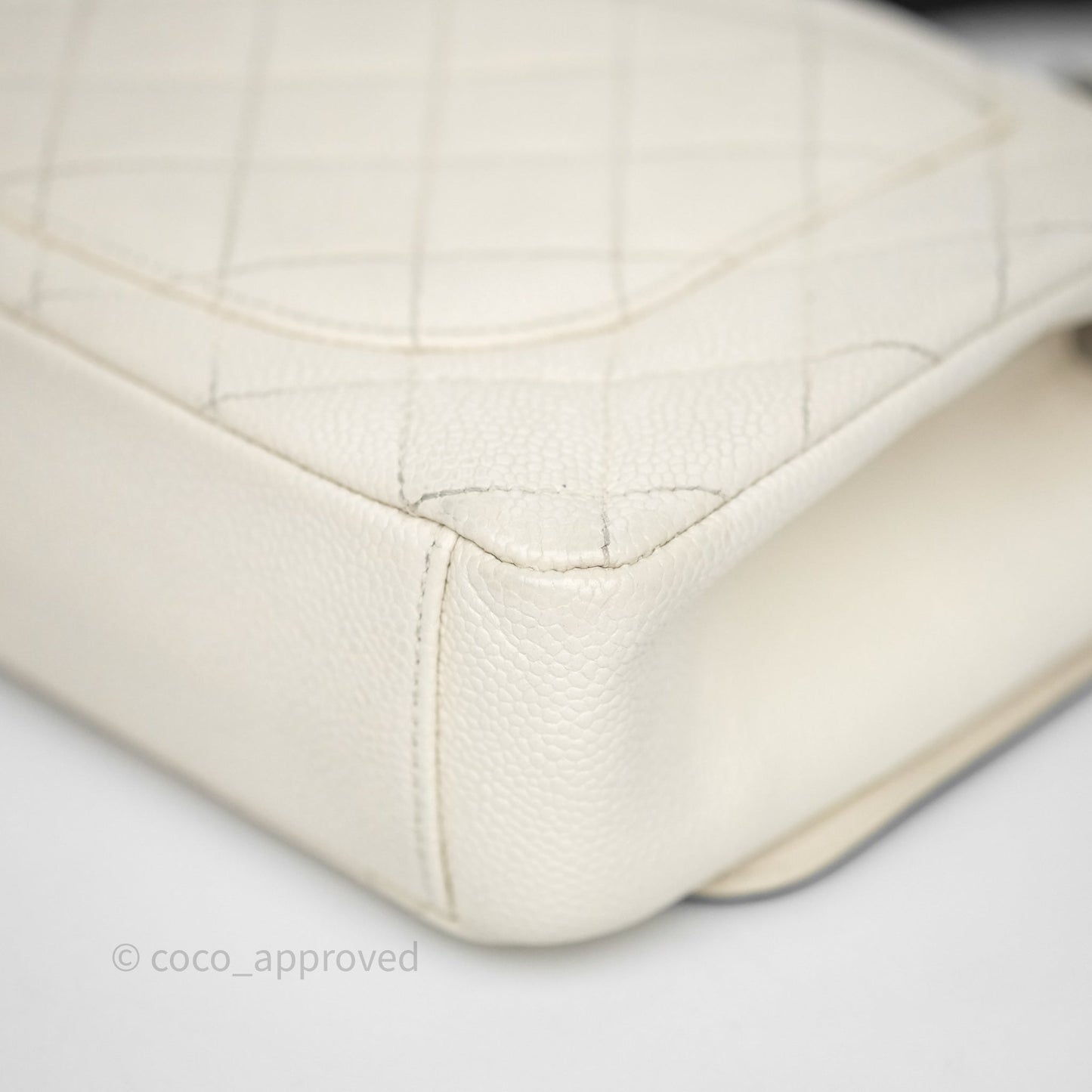 Chanel Quilted Medium CC Filigree Flap White/ Black Caviar