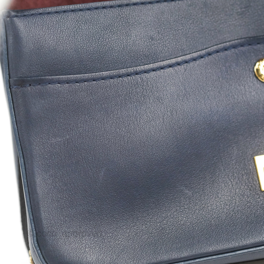 Chanel Nude Reissue 2.55 Medallion Flap 225 Navy Calfskin