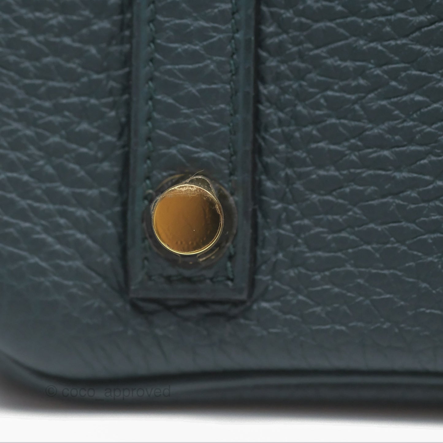 Hermès Birkin 25 Retourne Vert Cypres 6O Togo Gold Hardware