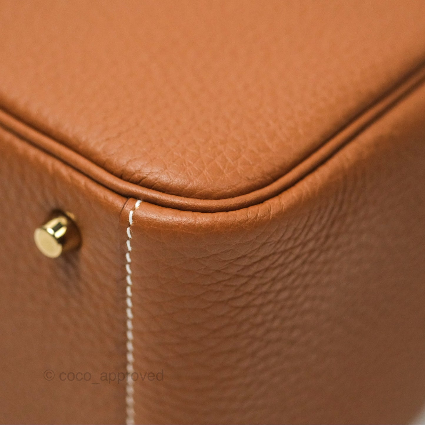 Hermès Mini Lindy 20 Gold Clemence Gold Hardware