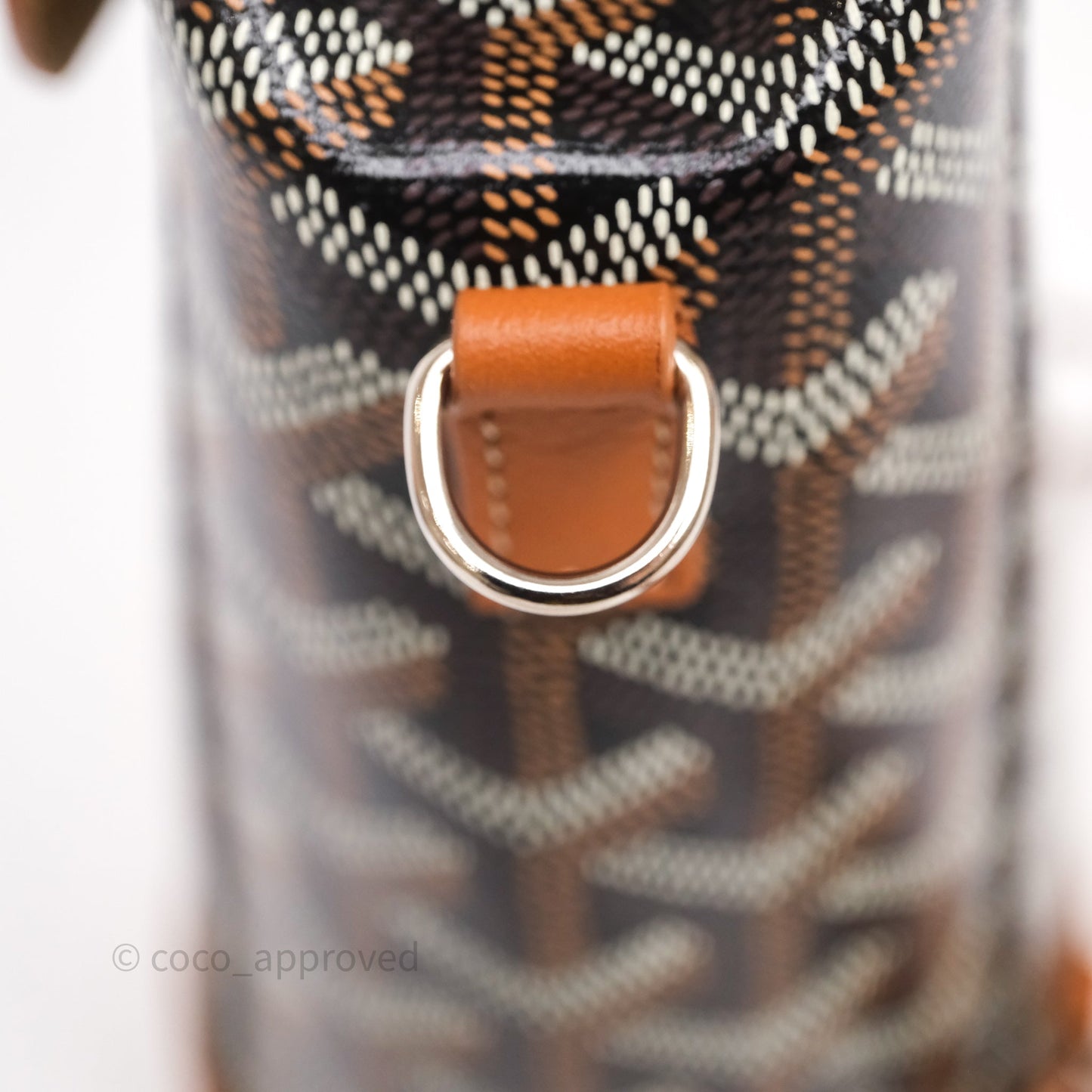 Goyard Mini Alpin Backpack Black/ Tan  Goyardine Calfskin