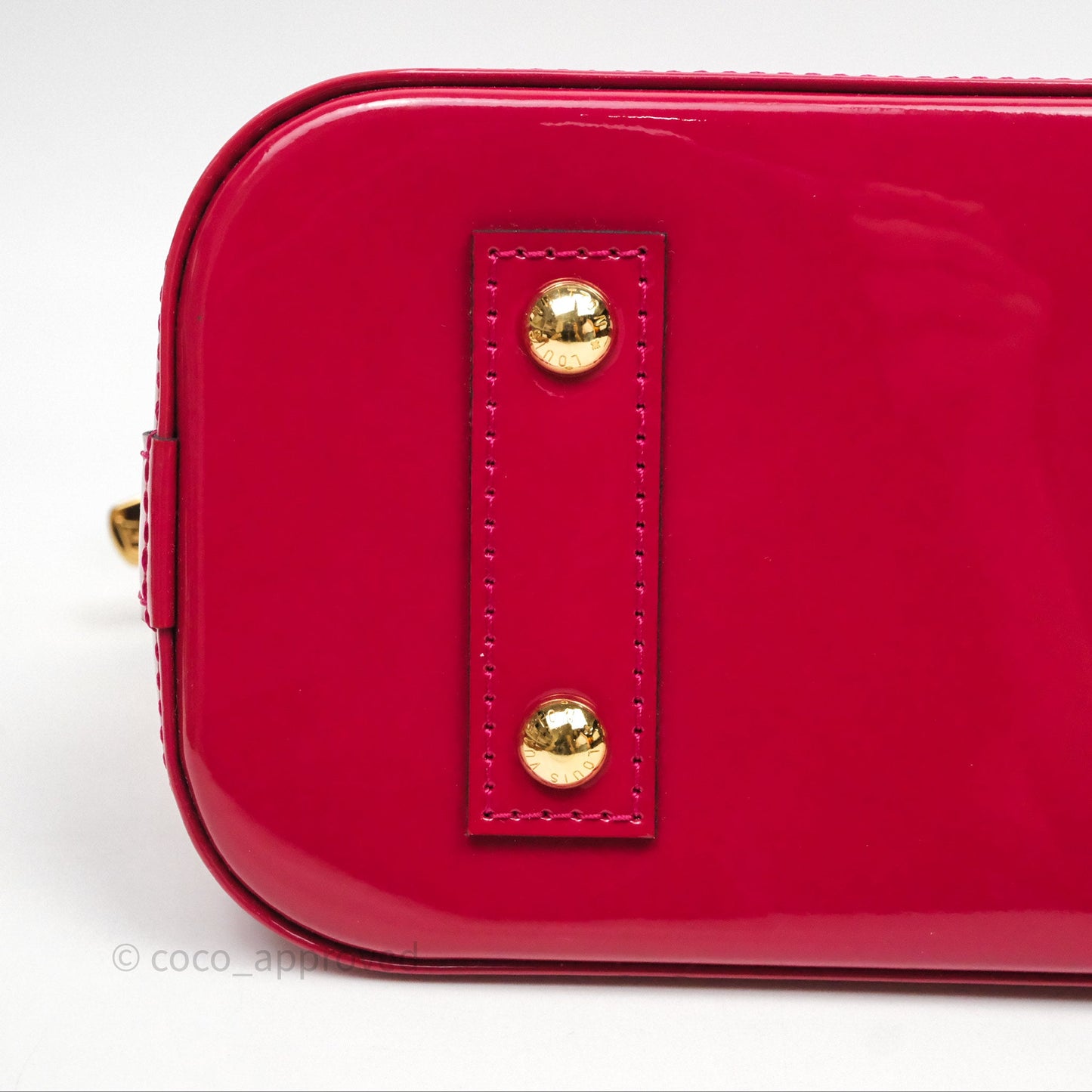 Louis Vuitton Alma BB Red Patent Gold Hardware