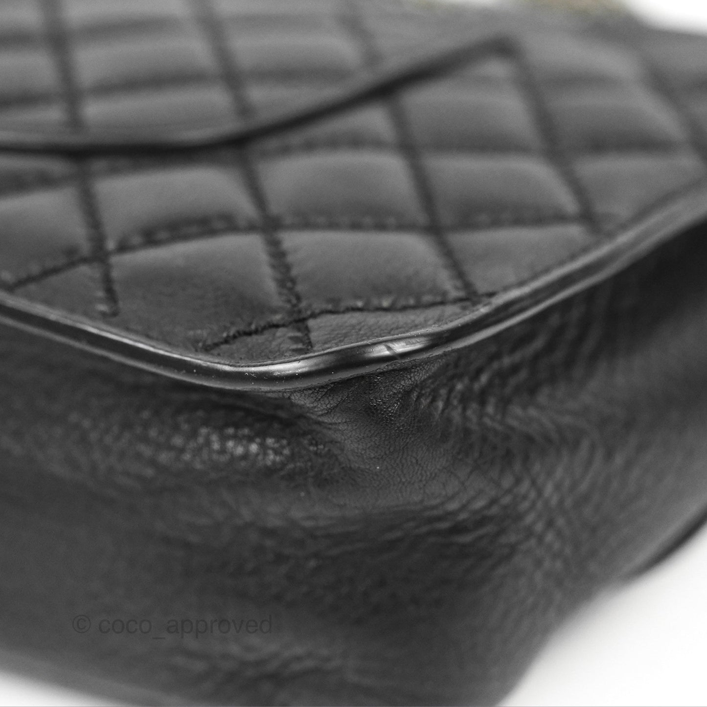 Chanel Flap Bag Quilted Black Soft Calfskin Ruthenium Hardware