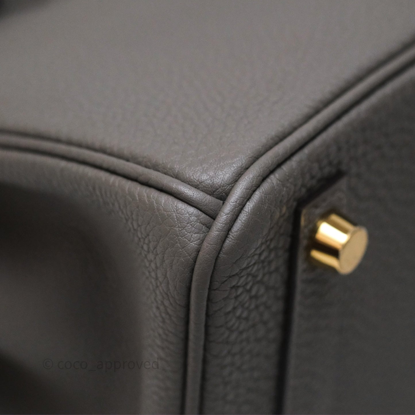 Hermès Birkin 25 Retourne Gris Meyer 0L Togo Gold Hardware