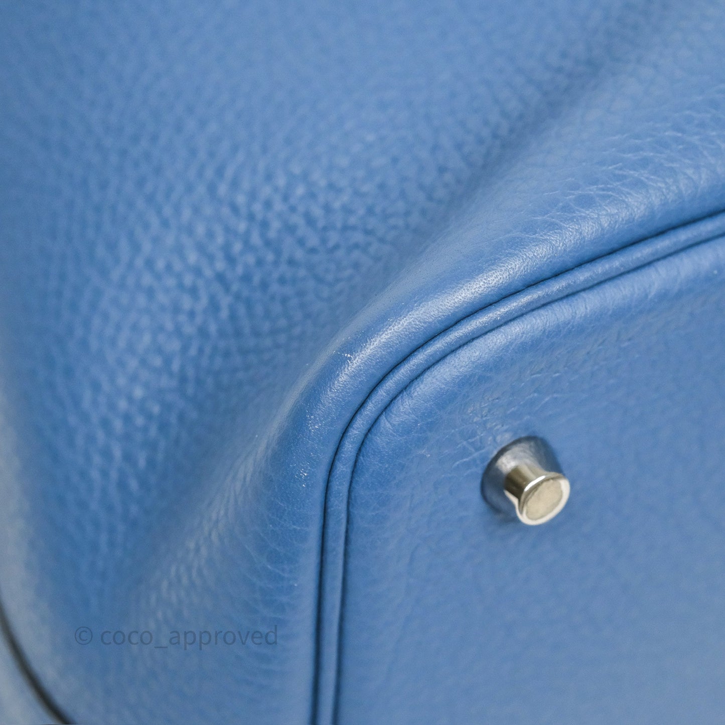 Hermès Picotin 22 Bleu Agate R2 Clemence Palladium Hardware