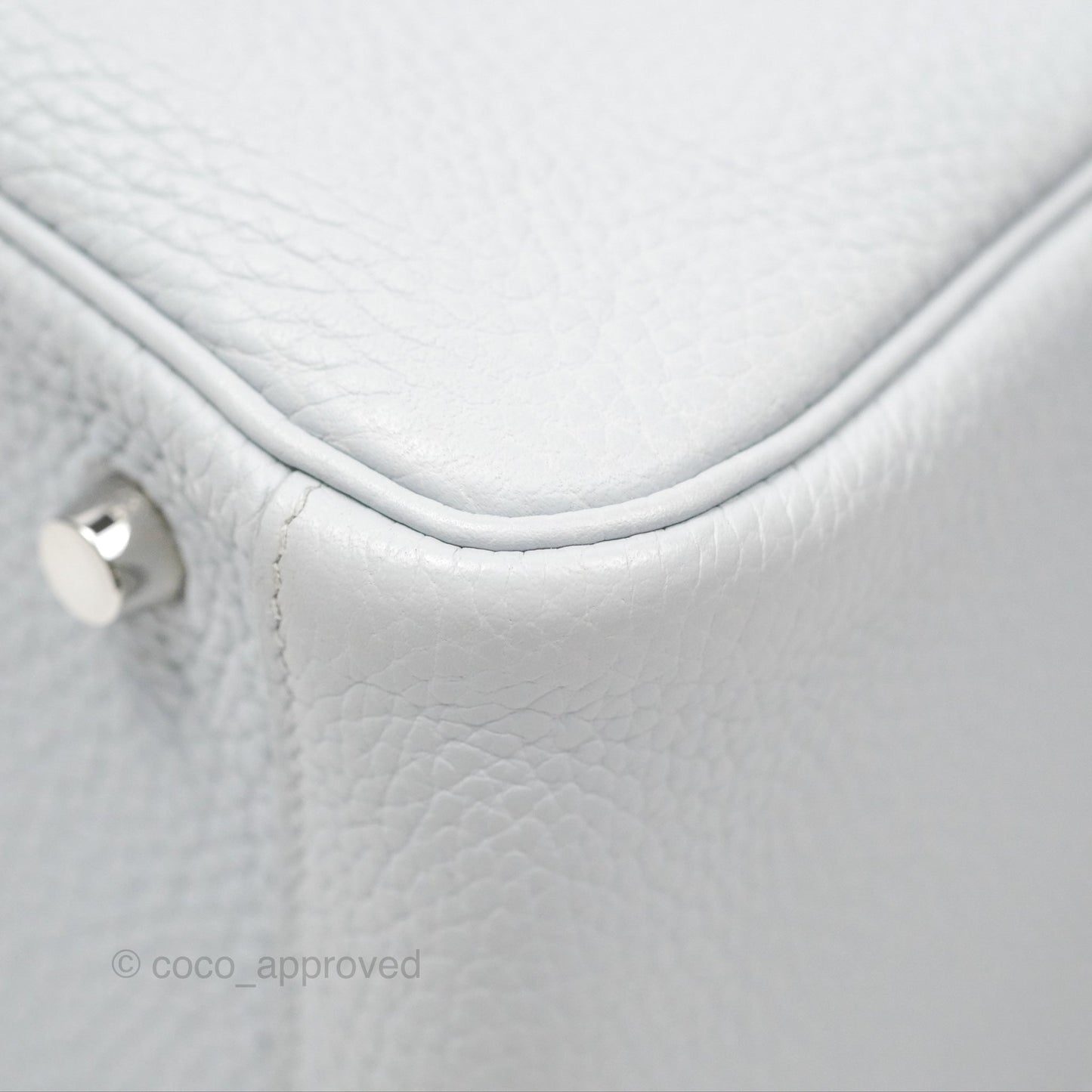 Hermès Lindy 26 Blue Glacier 8U Taurillon Clemence Palladium Hardware