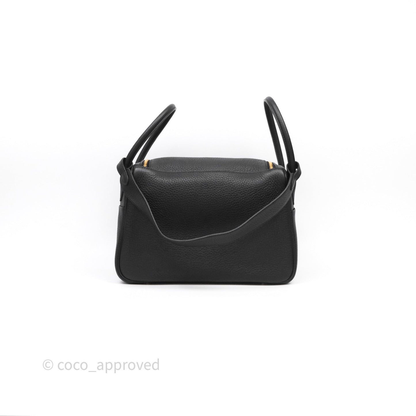 Hermes Lindy 26 Black Noir 89 Clemence Gold Hardware