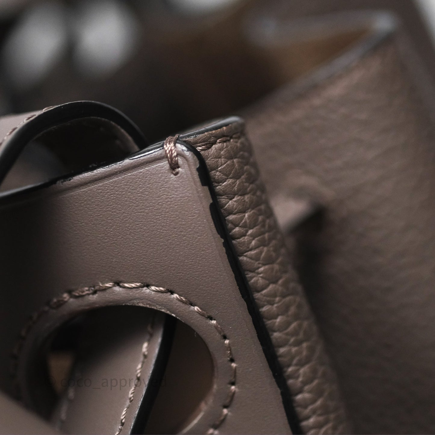 Loewe Small Balloon Bucket Bag Taupe Grained Calfskin