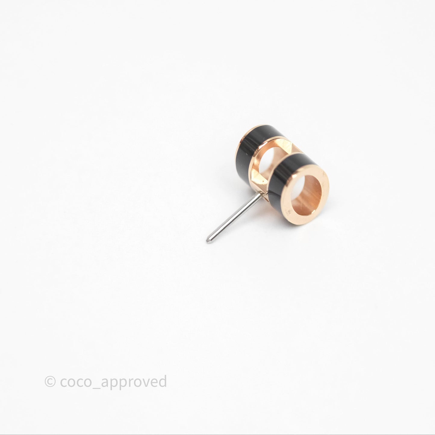 Hermès Pop H Earrings Black Rose Gold Hardware