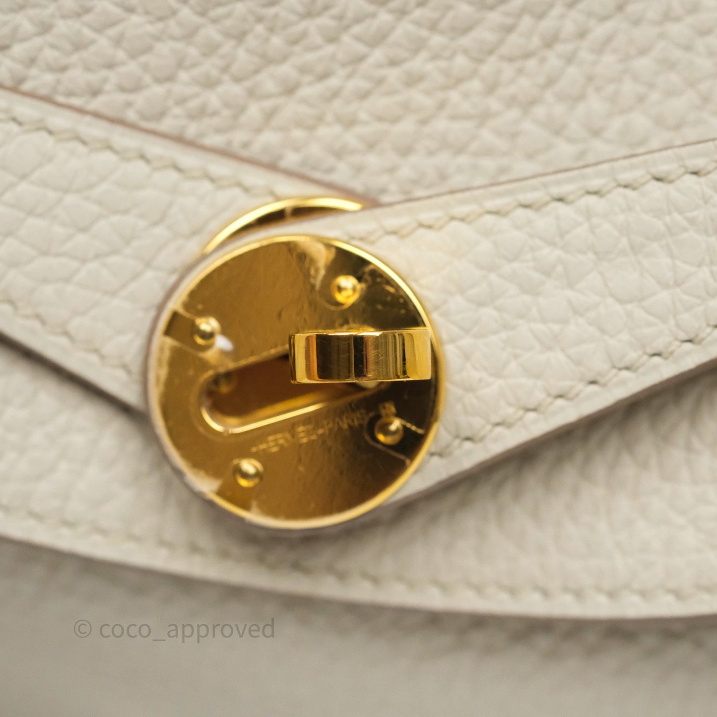 Hermès Lindy 26 Beton 8L Clemence Gold Hardware
