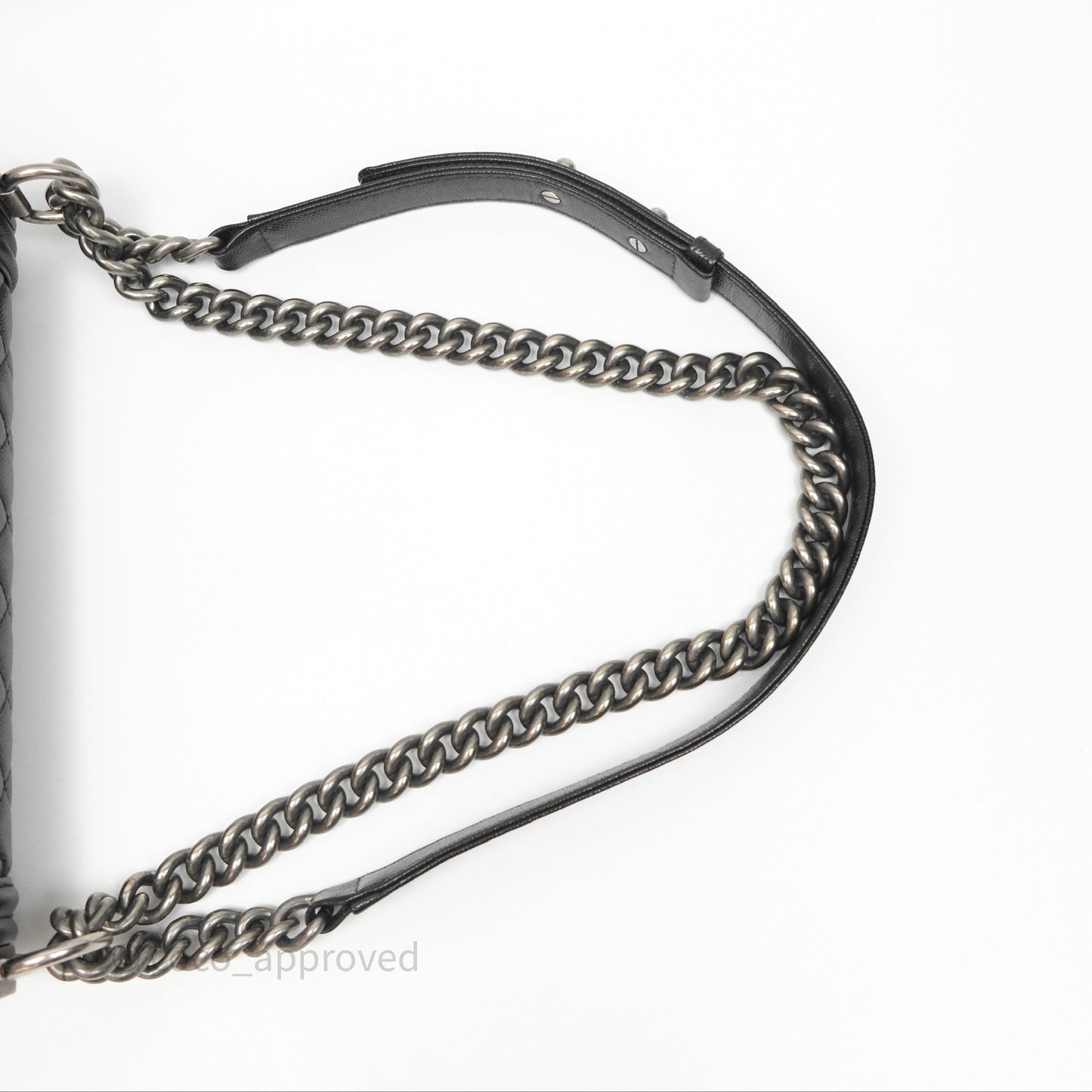 Chanel Quilted Medium Boy Black Caviar Ruthenium Hardware