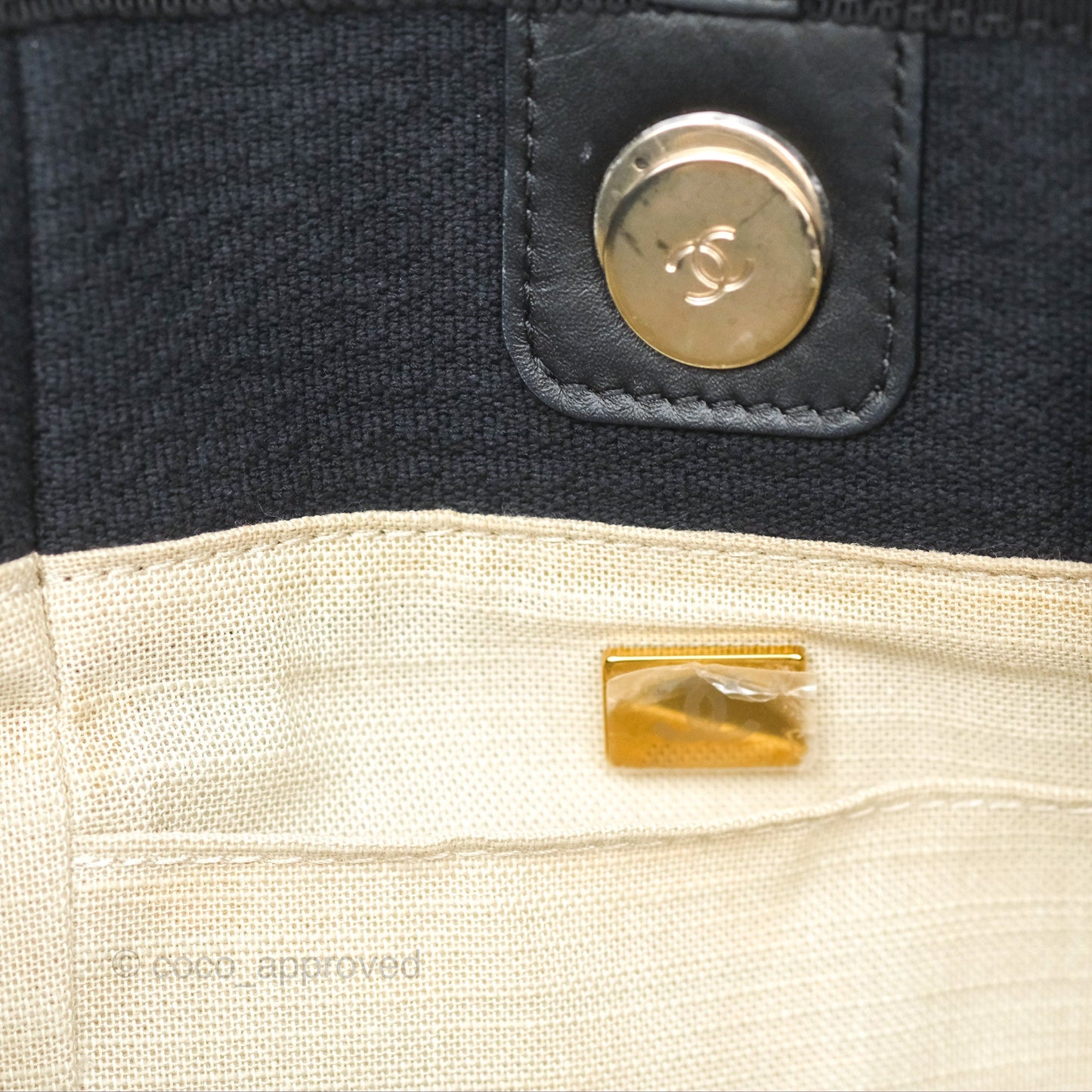 Chanel Medium Canvas Deauville Tote Navy Gold Hardware