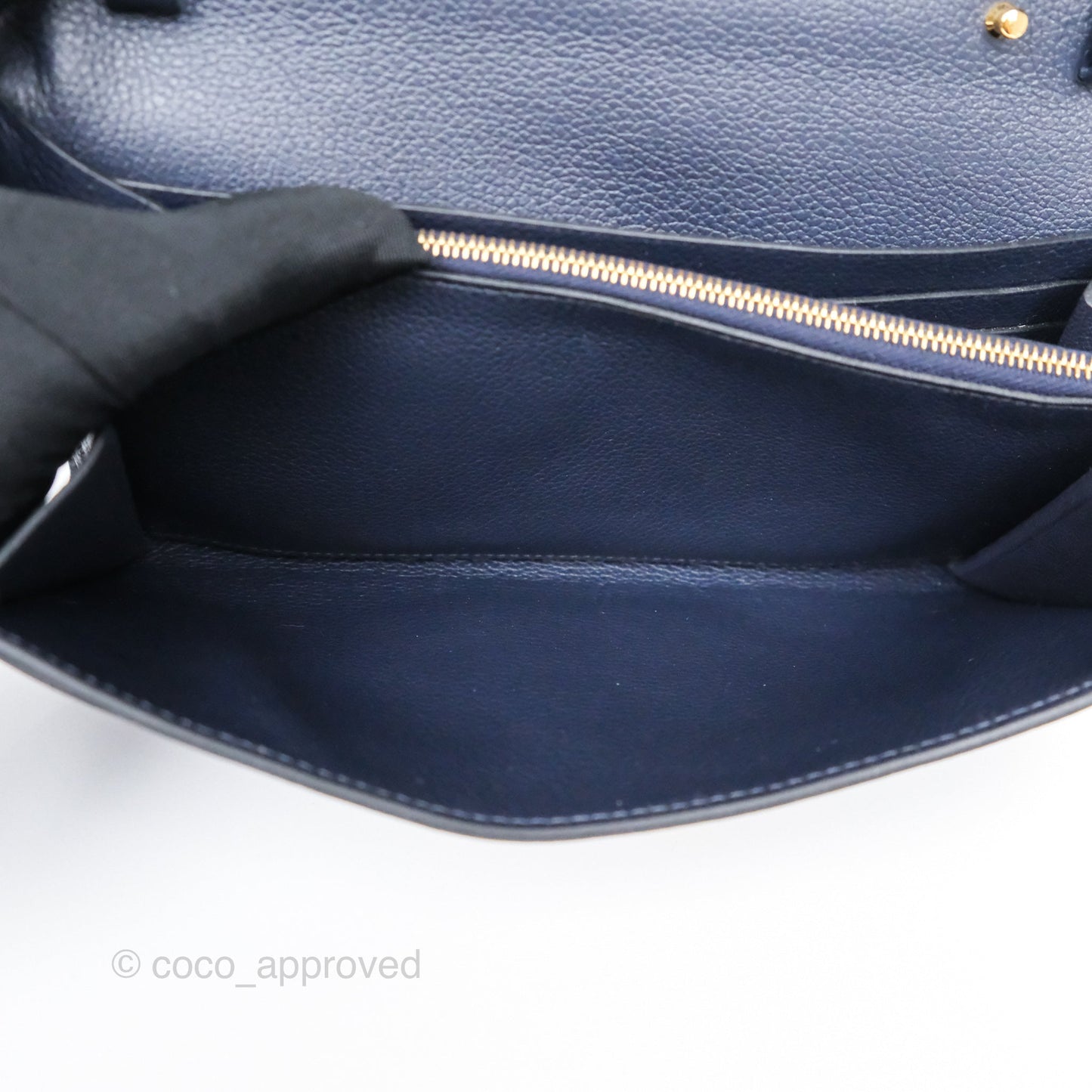 Hermès Constance Long To Go Wallet Blue Nuit 2Z Evercolor Gold Hardware