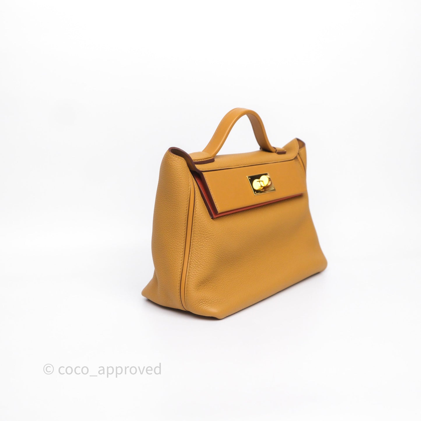 Hermès 24/24 29 Sesame 2S/ Terre Battue R1 Clemence/ Swift Gold Hardware