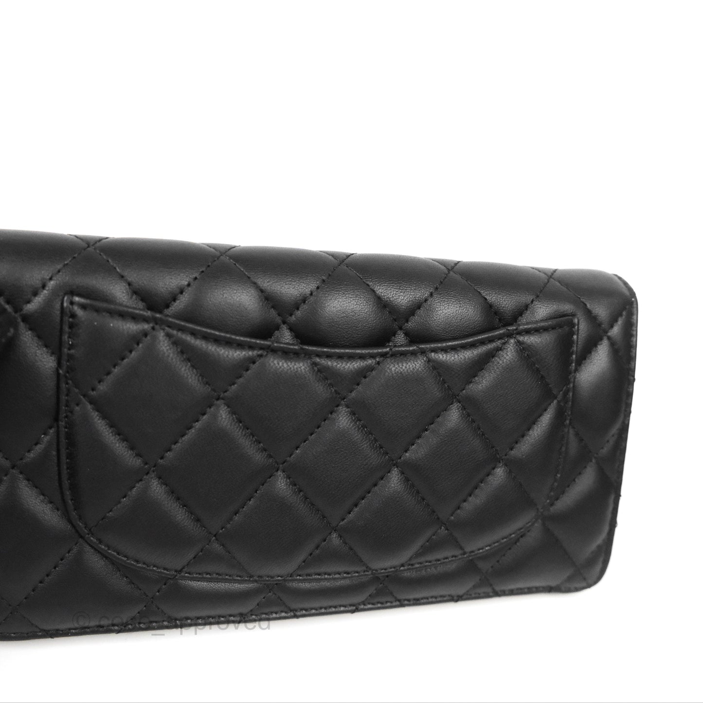Chanel Classic Quilted Long Wallet Black Lambskin Silver Hardware